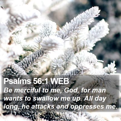 Psalms 56:1 WEB Bible Verse Image