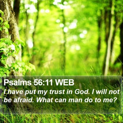Psalms 56:11 WEB Bible Verse Image