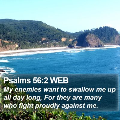 Psalms 56:2 WEB Bible Verse Image