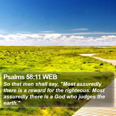 Psalms 58:11 WEB Bible Verse Image