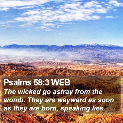 Psalms 58:3 WEB Bible Verse Image