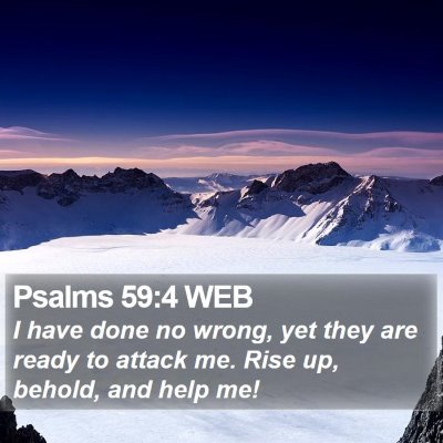 Psalms 59:4 WEB Bible Verse Image