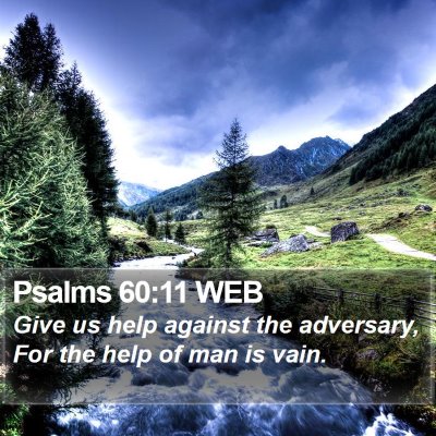 Psalms 60:11 WEB Bible Verse Image