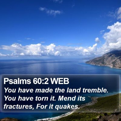 Psalms 60:2 WEB Bible Verse Image