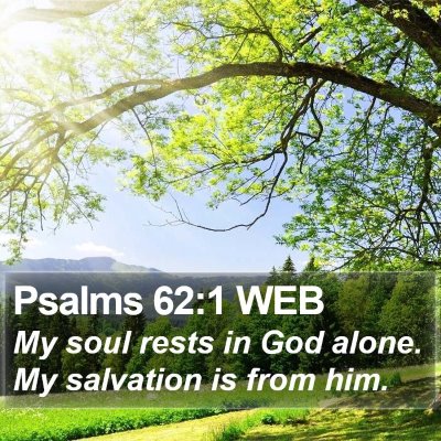 Psalms 62:1 WEB Bible Verse Image