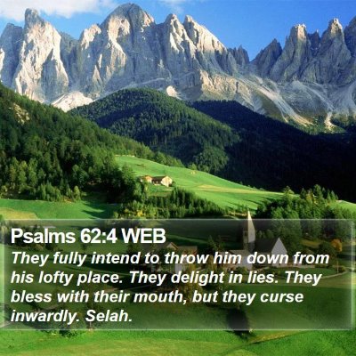 Psalms 62:4 WEB Bible Verse Image