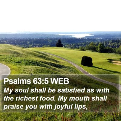 Psalms 63:5 WEB Bible Verse Image