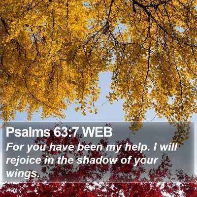 Psalms 63:7 WEB Bible Verse Image