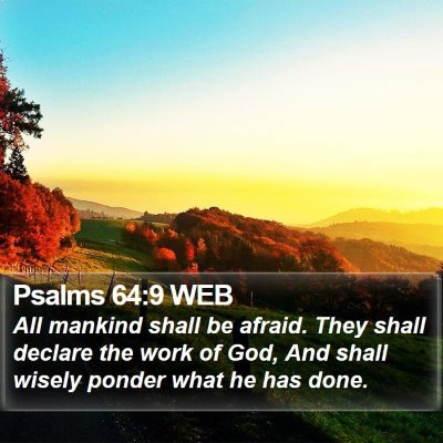 Psalms 64:9 WEB Bible Verse Image