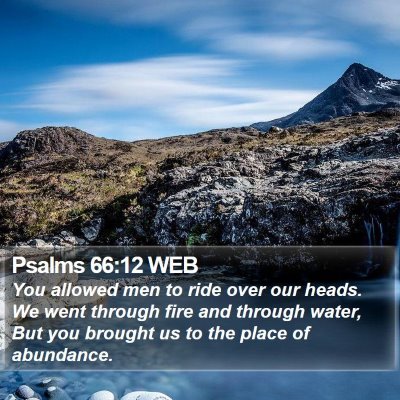 Psalms 66:12 WEB Bible Verse Image