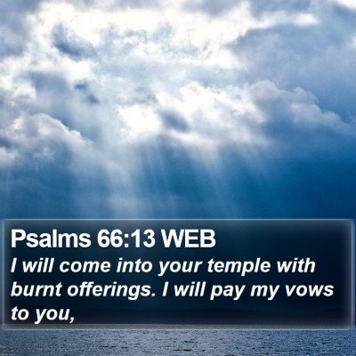 Psalms 66:13 WEB Bible Verse Image