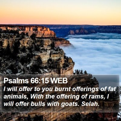 Psalms 66:15 WEB Bible Verse Image