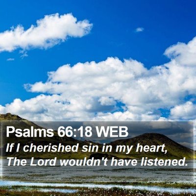 Psalms 66:18 WEB Bible Verse Image
