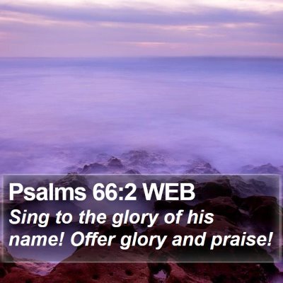 Psalms 66:2 WEB Bible Verse Image