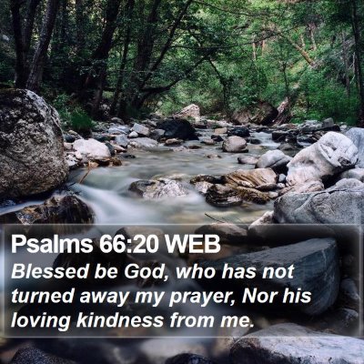 Psalms 66:20 WEB Bible Verse Image