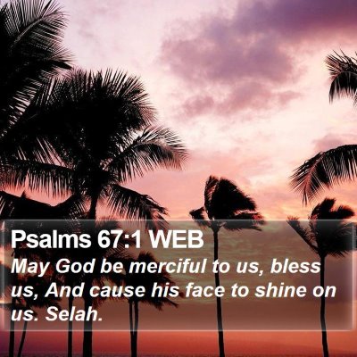 Psalms 67:1 WEB Bible Verse Image
