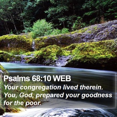 Psalms 68:10 WEB Bible Verse Image