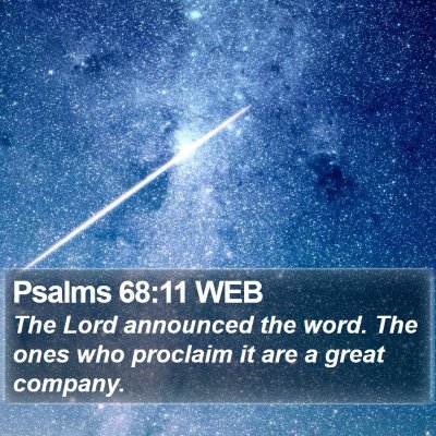 Psalms 68:11 WEB Bible Verse Image