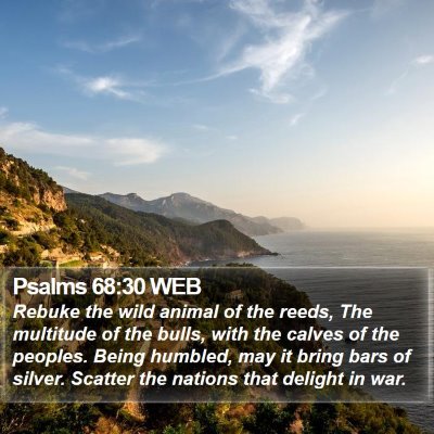 Psalms 68:30 WEB Bible Verse Image