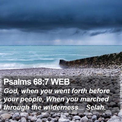 Psalms 68:7 WEB Bible Verse Image