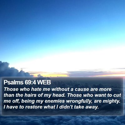 Psalms 69:4 WEB Bible Verse Image