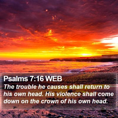 Psalms 7:16 WEB Bible Verse Image
