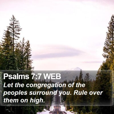 Psalms 7:7 WEB Bible Verse Image