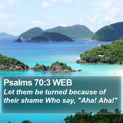 Psalms 70:3 WEB Bible Verse Image