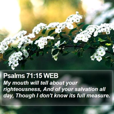 Psalms 71:15 WEB Bible Verse Image