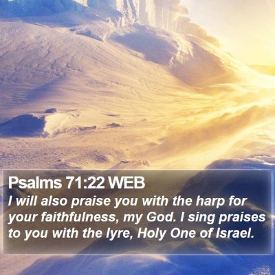 Psalms 71:22 WEB Bible Verse Image