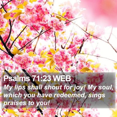 Psalms 71:23 WEB Bible Verse Image