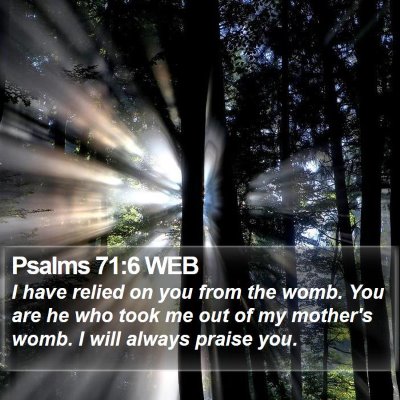 Psalms 71:6 WEB Bible Verse Image