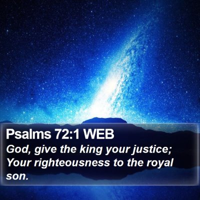Psalms 72:1 WEB Bible Verse Image