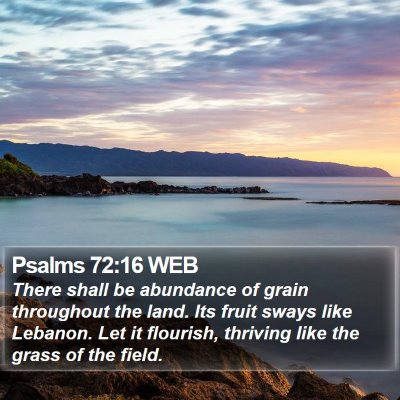 Psalms 72:16 WEB Bible Verse Image