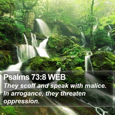 Psalms 73:8 WEB Bible Verse Image