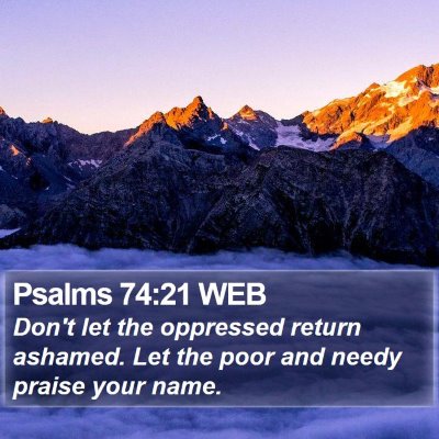 Psalms 74:21 WEB Bible Verse Image