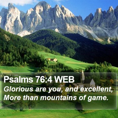 Psalms 76:4 WEB Bible Verse Image