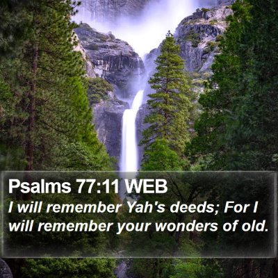 Psalms 77:11 WEB Bible Verse Image