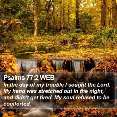 Psalms 77:2 WEB Bible Verse Image