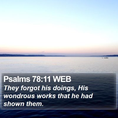 Psalms 78:11 WEB Bible Verse Image