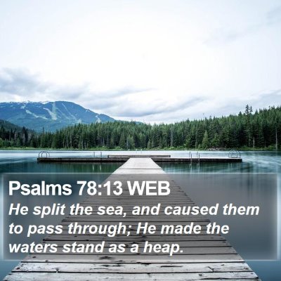 Psalms 78:13 WEB Bible Verse Image