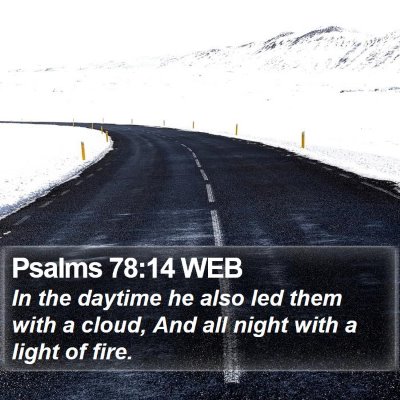 Psalms 78:14 WEB Bible Verse Image