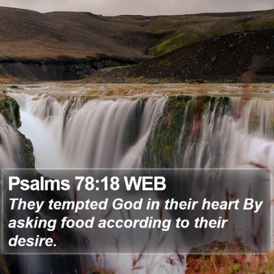 Psalms 78:18 WEB Bible Verse Image