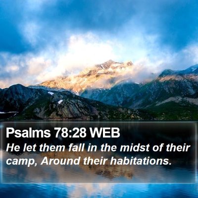 Psalms 78:28 WEB Bible Verse Image