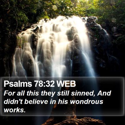 Psalms 78:32 WEB Bible Verse Image
