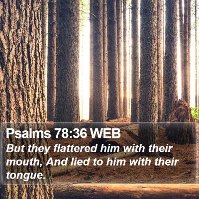 Psalms 78:36 WEB Bible Verse Image