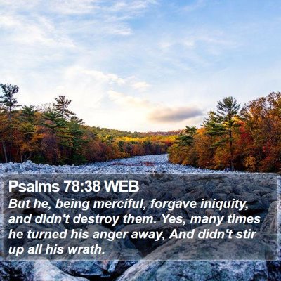 Psalms 78:38 WEB Bible Verse Image