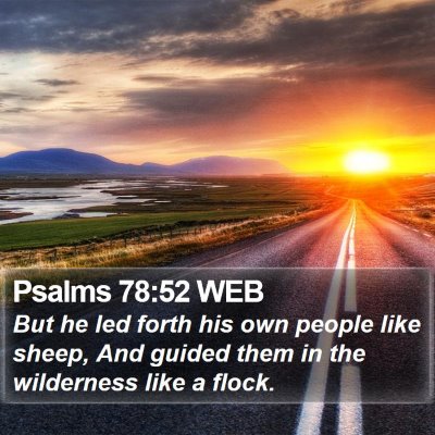Psalms 78:52 WEB Bible Verse Image