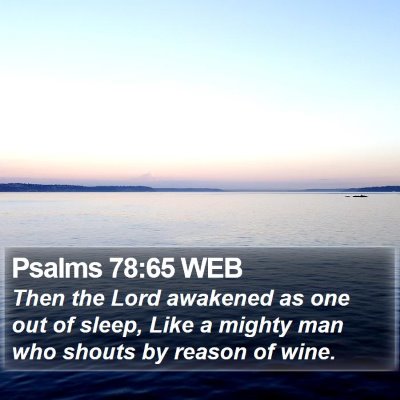 Psalms 78:65 WEB Bible Verse Image
