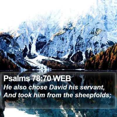 Psalms 78:70 WEB Bible Verse Image